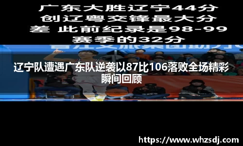 辽宁队遭遇广东队逆袭以87比106落败全场精彩瞬间回顾